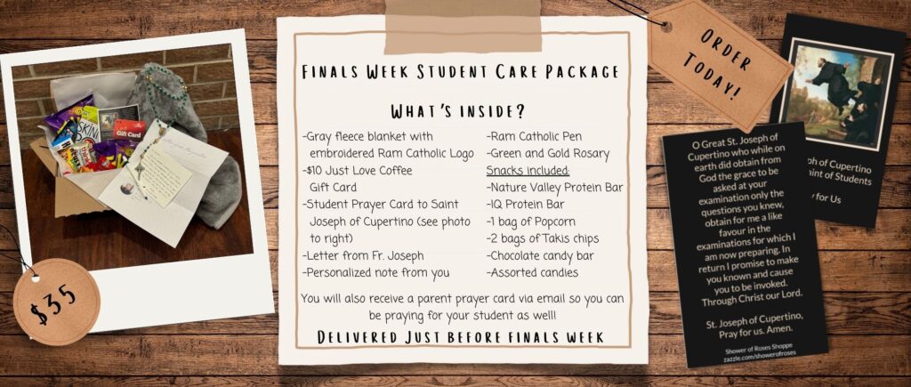 Student Care package ad (20 x 8.5 in)